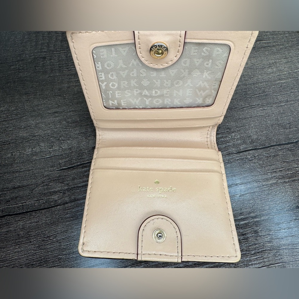 Kate Spade Ostrich Embossed Compact Wallet - Picture 6 of 7